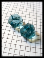 Dice : Dice - 12D - Pair Medium Blue Clear Percision Unpainted